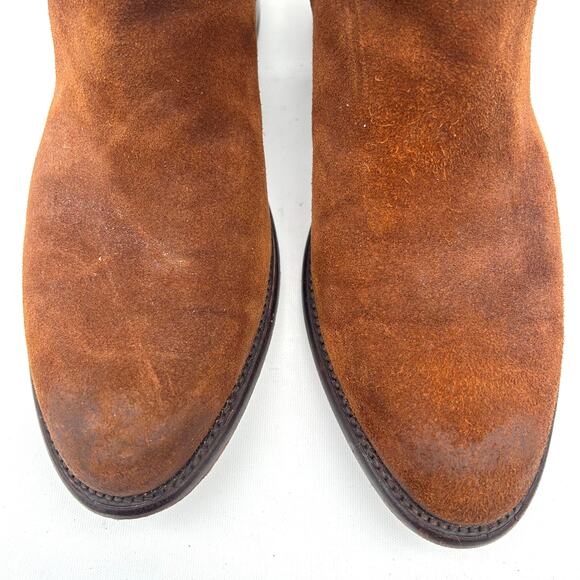 Tecovas The Chance Men’s Chelsea Boots Rust Suede Tan 10 EE Extra Wide - Picture 5 of 13